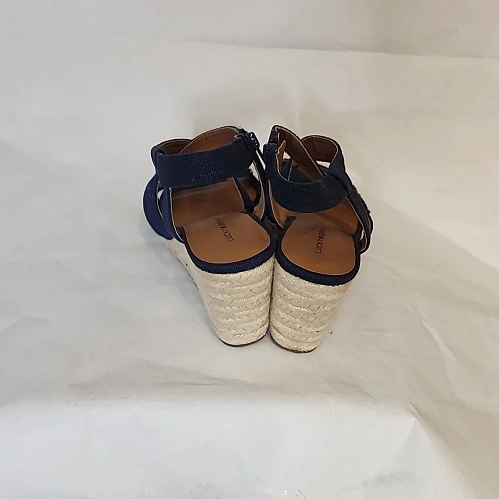 Lucky Brand Navy Slingback Espadrille Sandals
